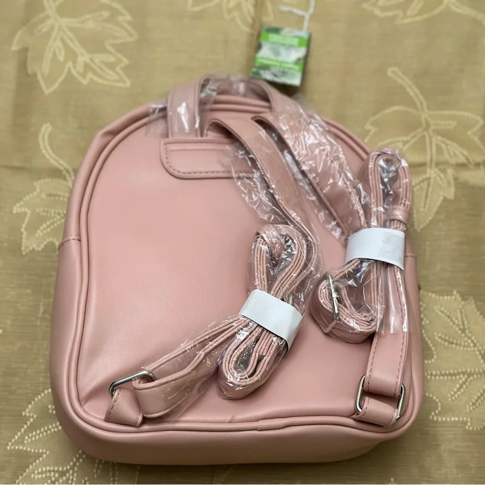 Badgley Mischka Pink Quilted Backpack - Picture 2 of 3